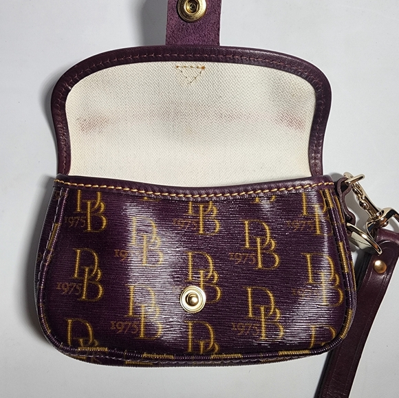 Dooney & Bourke Purple and Gold Wristlet - Picture 5 of 6